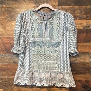 Blank London Lace Women's Top in Gray